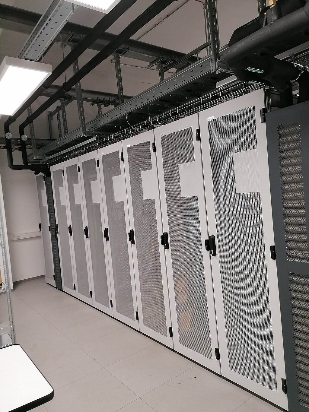 Switch cabinets of the data center