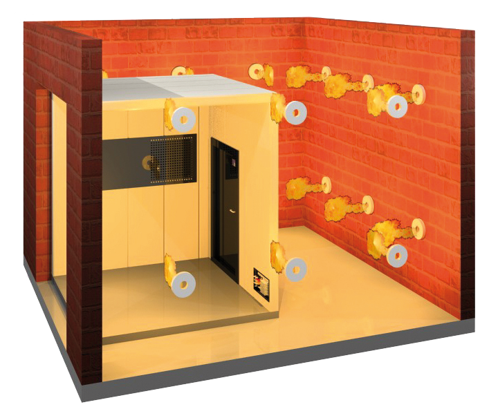 Befeuerungsübung des DC IT Room, Grafik