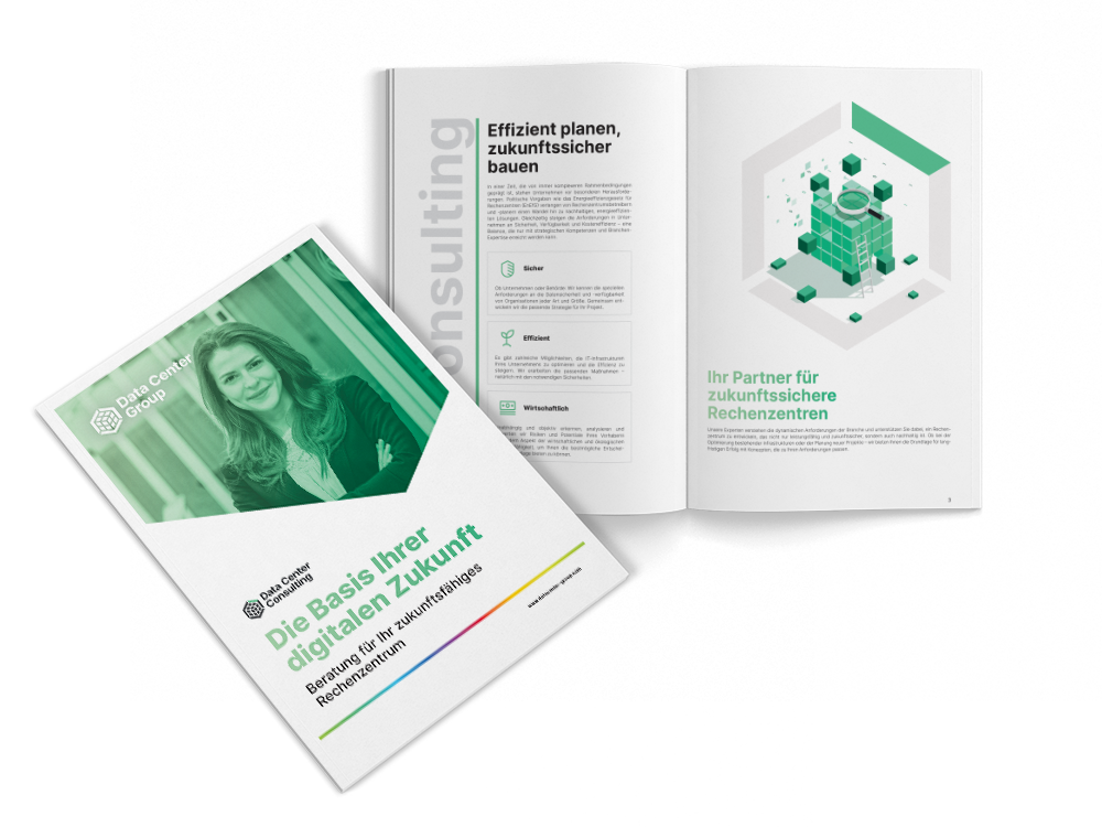 Cover der Data Center Group Consulting Broschüre