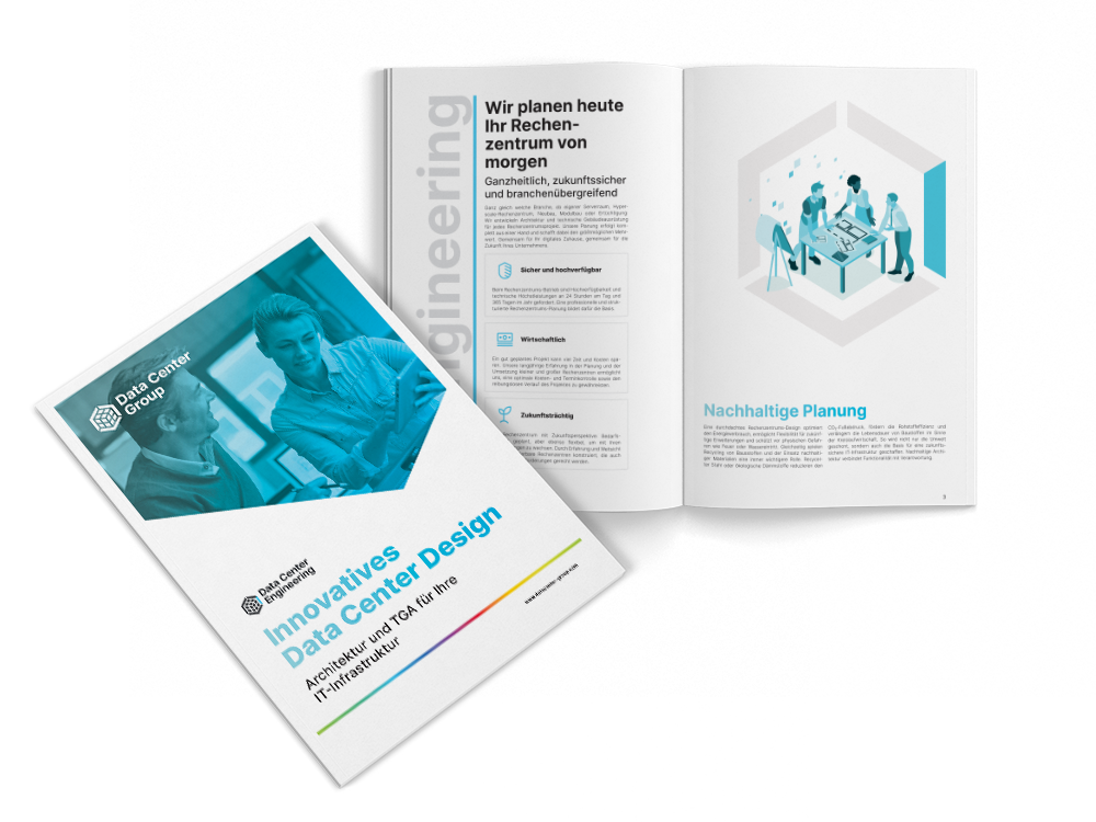 Cover der Data Center Group Engineering Broschüre